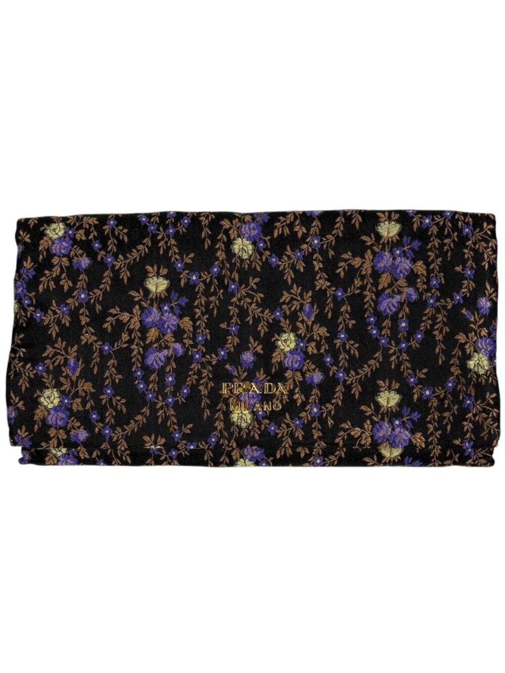 Prada Wallet Floral Fabric Nero